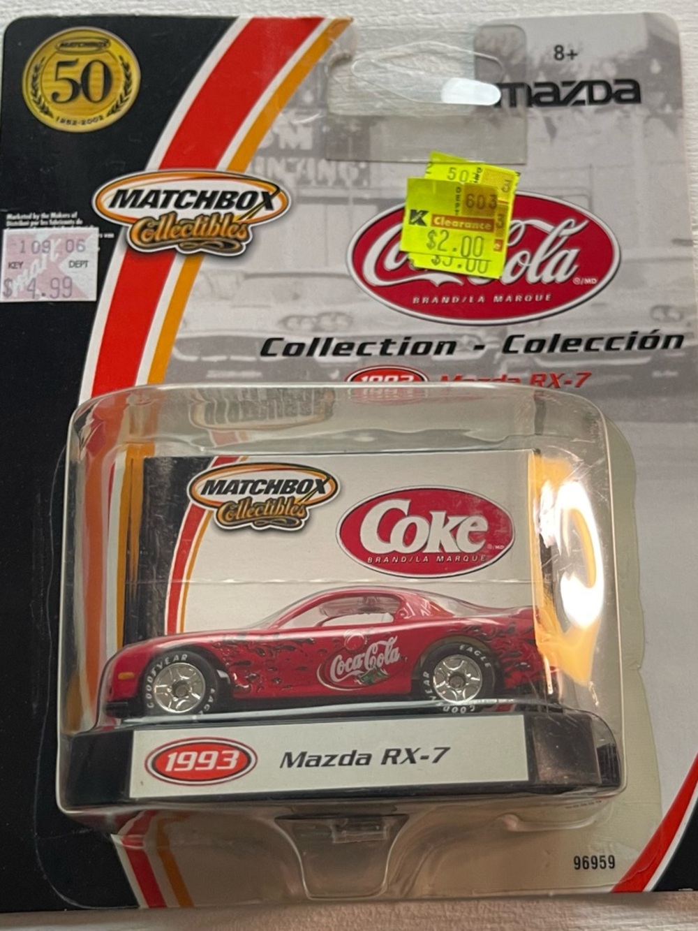 Matchbox Collectibles Coca-Cola Red Mazda RX-7 Toy Car